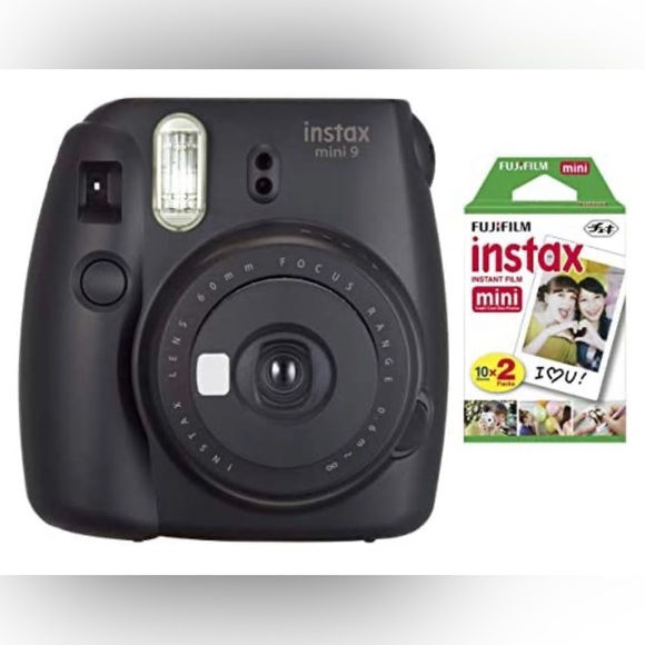 Fujifilm instax Other - Fujifilm instax Mini Instant Camera (Dark Black) with Film Twin Pack Bundle